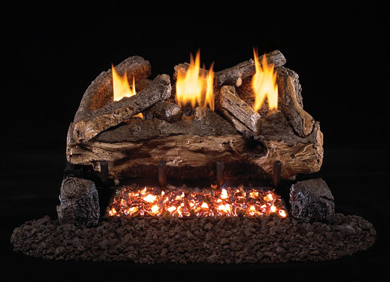 What types of fireplaces are safe for installing gas logs?